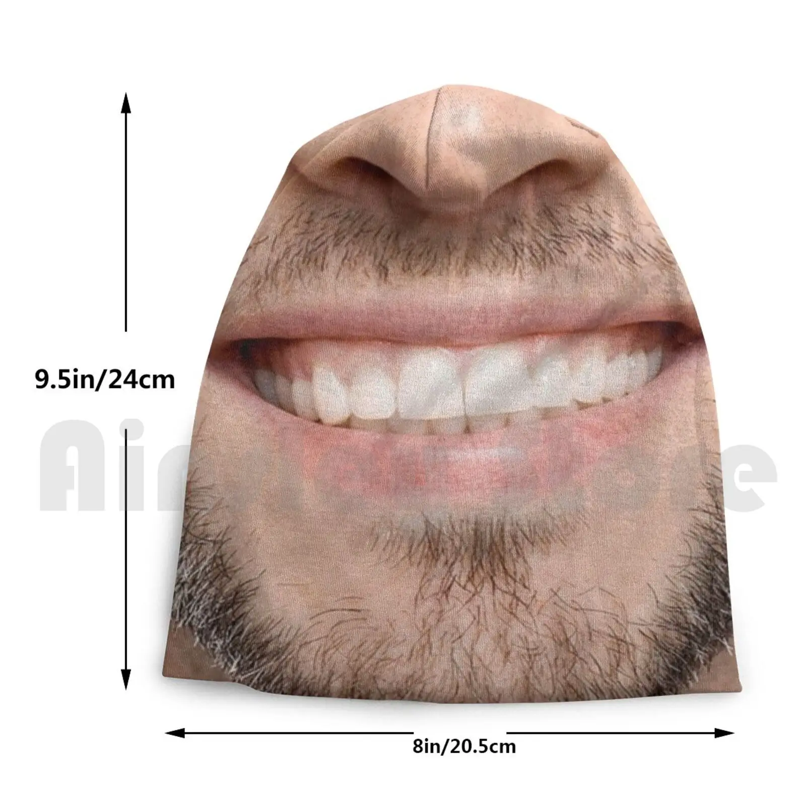 

Men Smile Beanie With Moustache Beanies Pullover Cap Comfortable Men Smile Moustache Human