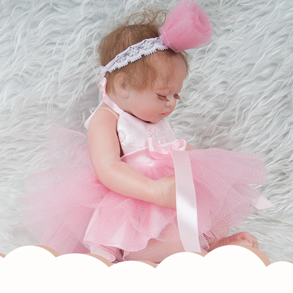 

11inch Reborn Doll Real Life Baby Girl Newborn Toddler with Accessories, Festival Birthday Gift, Great Hand Painting, 0.4KG