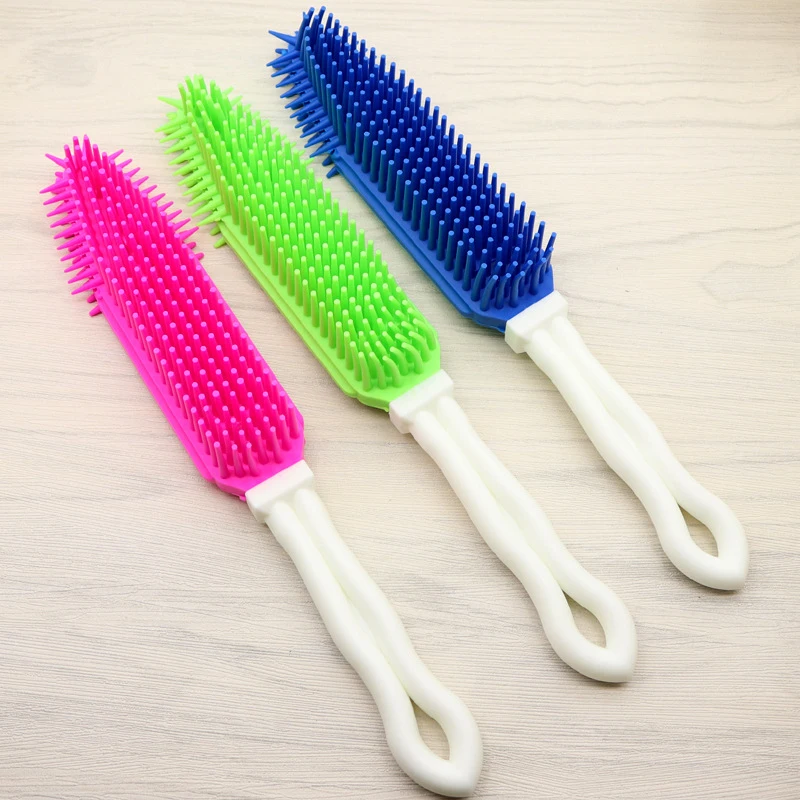 

Pet Brush Dog Bath Comb Massage Brush Hair Bath Brush Cleaning Grooming Tools Long Handle Sticky Hair Tool Shower Silicone
