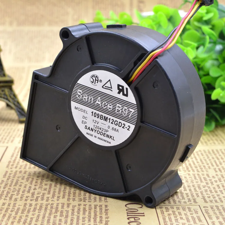 

Новый 109BM12GD2-2 12V 0.68A 3 провода защиты электродвигателя Вентилятор охлаждения