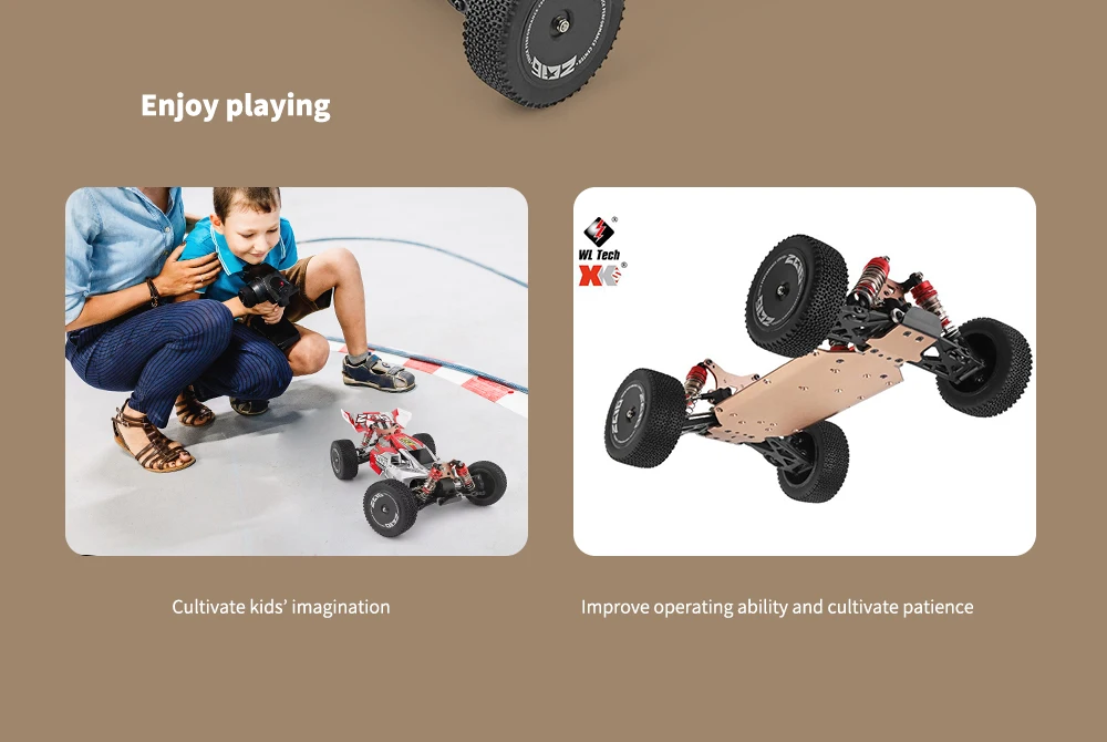 Wltoys 144001 гоночный Радиоуправляемый автомобиль Высокая скорость 60 км/ч модели автомобилей 1/14 2,4 г 4WD 1500 мАч матовый мотор гусеничный автомобиль уличные детские игрушки