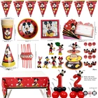 Детское нижнее белье с Микки Маусом; Тематическая вечеринка на день рождения расположение декоративный бумажный стаканчик сделать флаг Скатерть одноразовые партии поставки