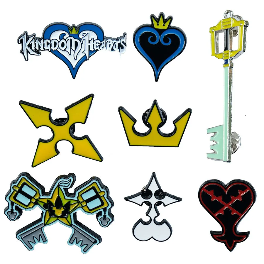 8 видов стилей по игре Kingdom Hearts брошь на булавке для одежды рюкзак значки Сора