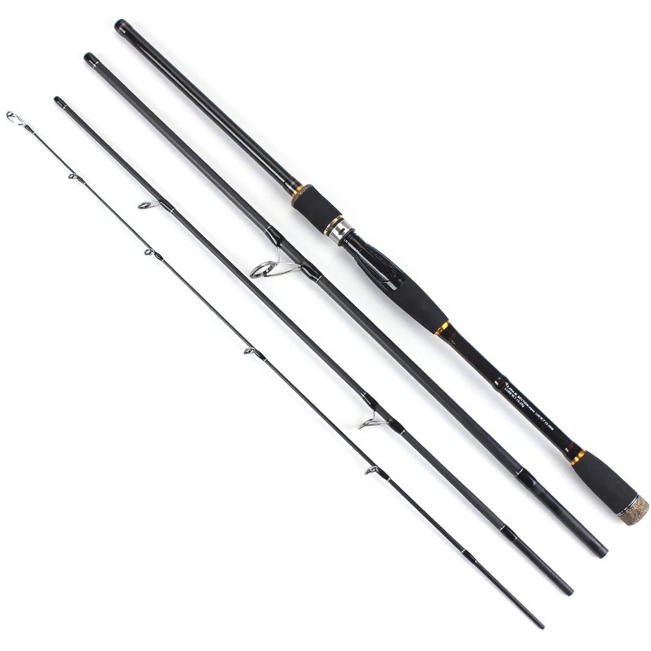 

2.1 2.4 2.7 3.0m Fast Action Spinning Fishing Rod Carbon M Lure Weight 10-25g Casting Travel Rod 4 Sections for Lure Fishing