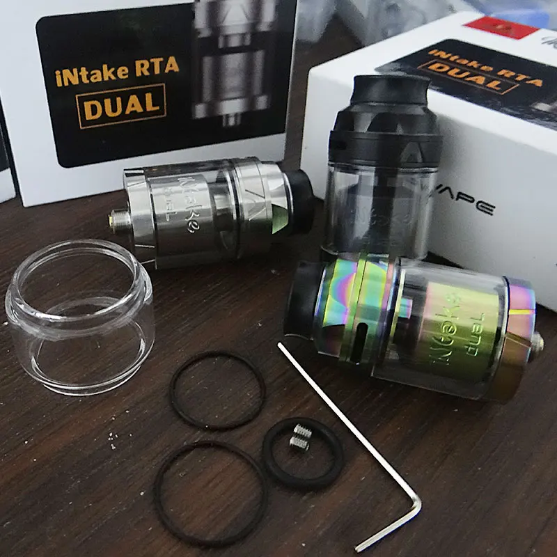 

Intake mtl RTA Electronic cigarette atomizer Dual Coil Deck 4.2ml 5.8ml 26mm Top Side Airflow Top Filling Vaporizer tank vape