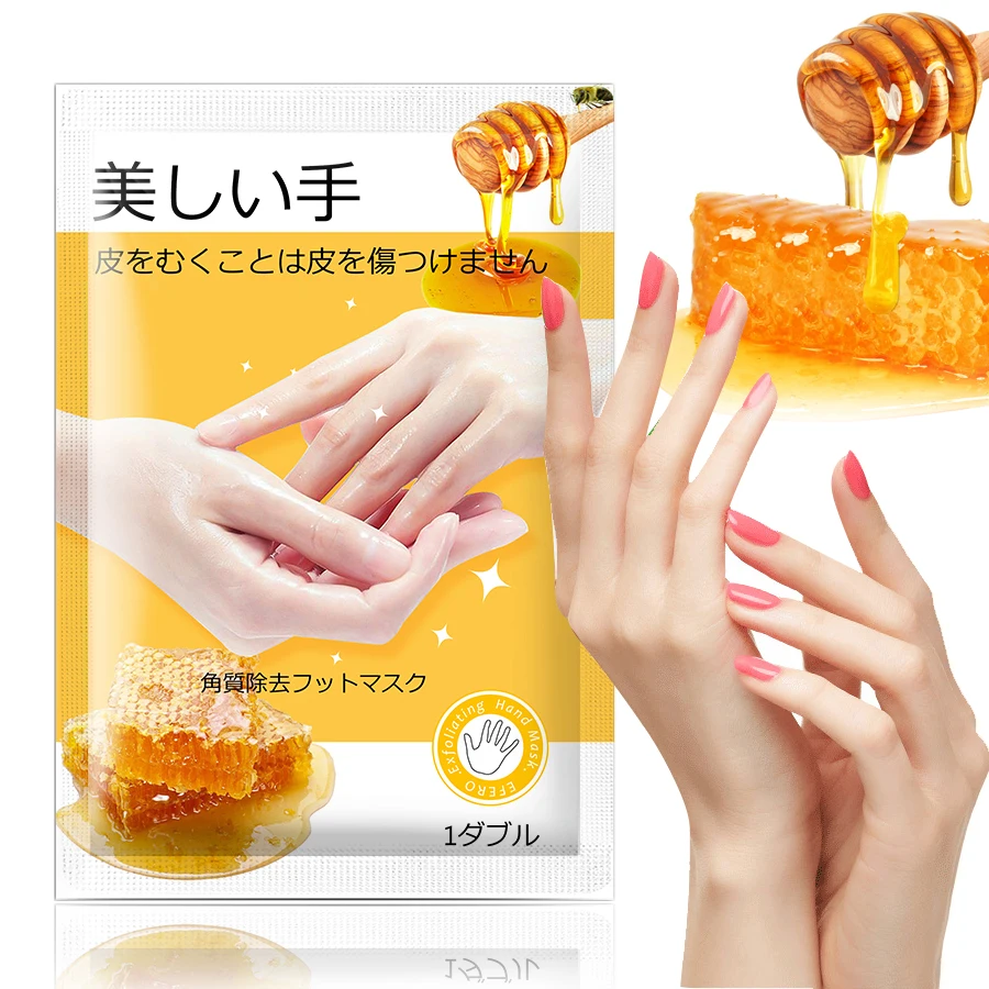 

1pair Moisturizing Honey Hand Mask Anti Dry Rough Skin Care Nourish Whitening Hand Mask Spa Gloves Anti-Aging Smooth Hand Gloves