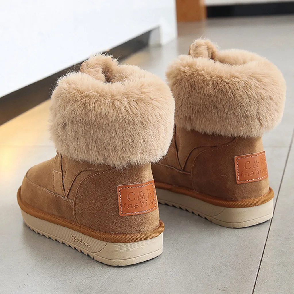 Женские зимние теплые ботинки флисовые женские полусапожки на платформе Уличная