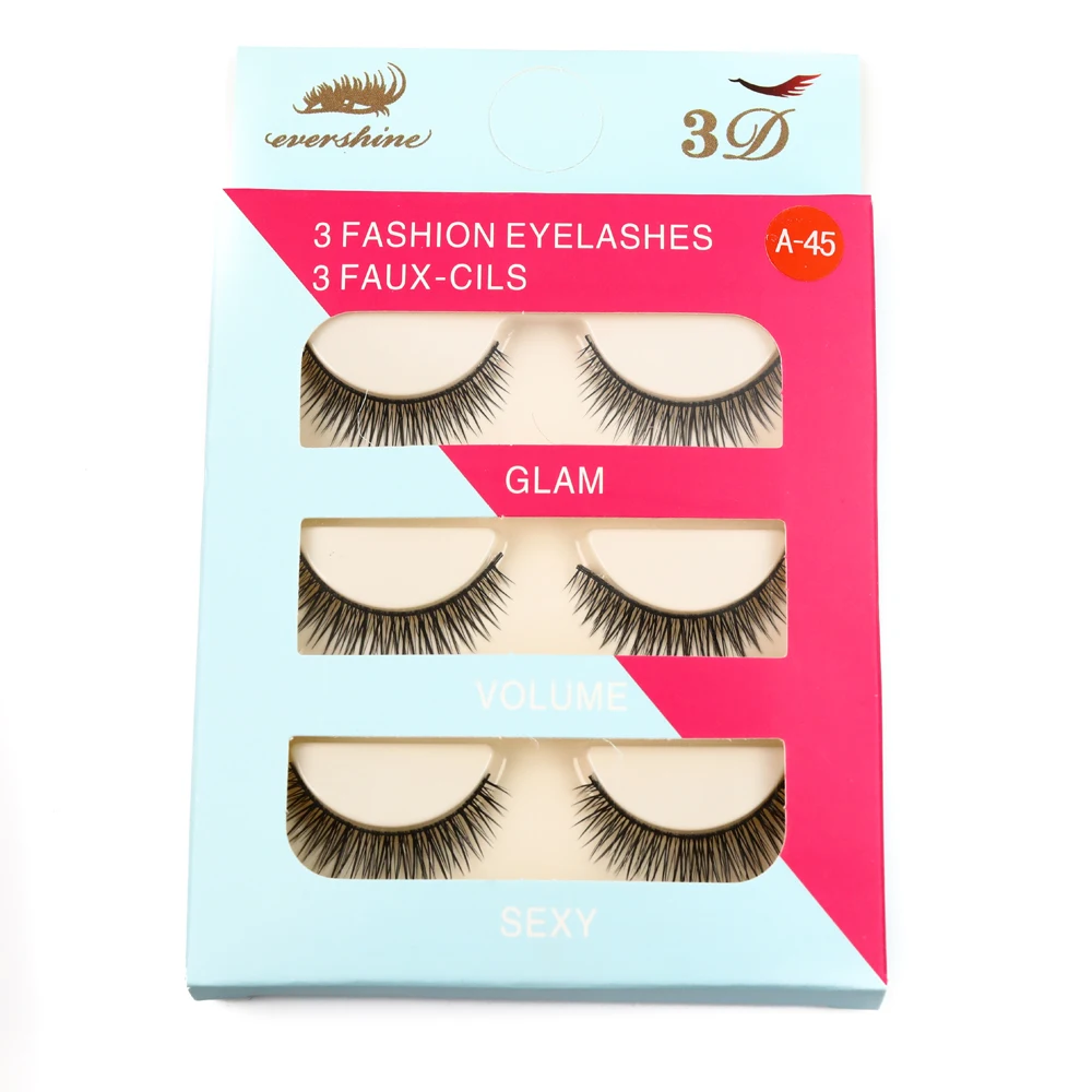 Новые 3 пары натуральные накладные ресницы длинный макияж 3d норковые наращивание
