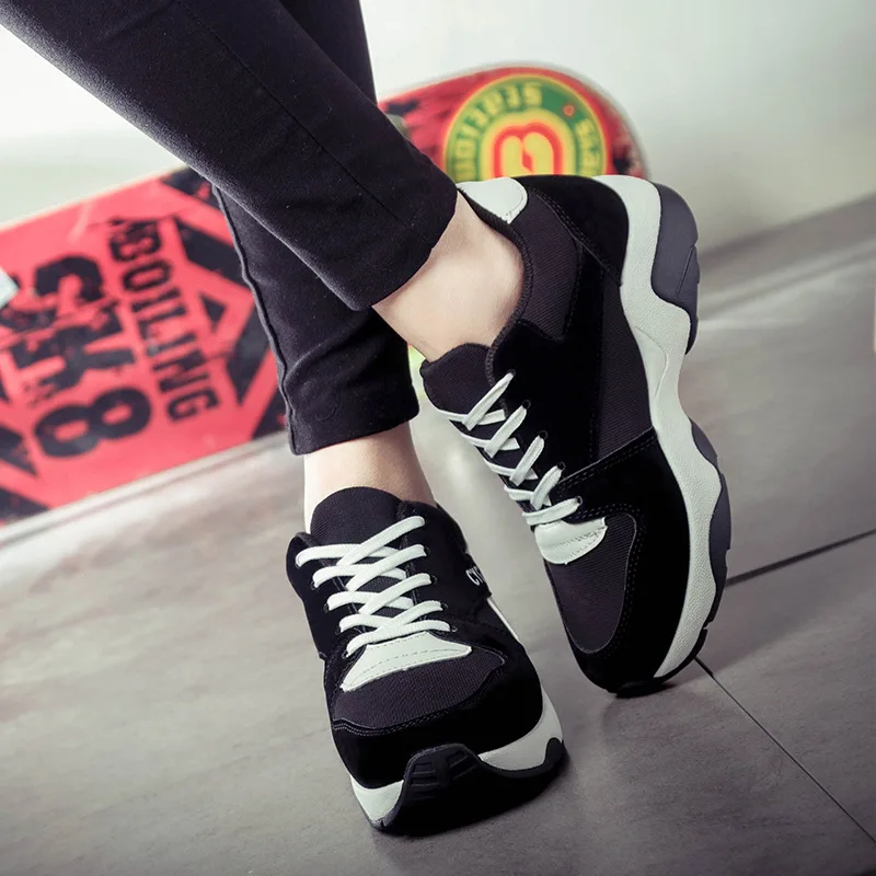 Женская обувь Модные кроссовки увеличивающая рост Студенческая прогулочная с
