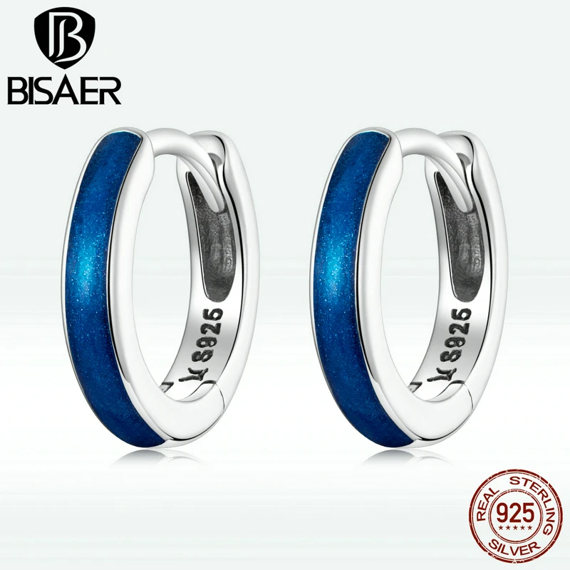 

Серьги женские из серебра 925 пробы с голубыми вставками