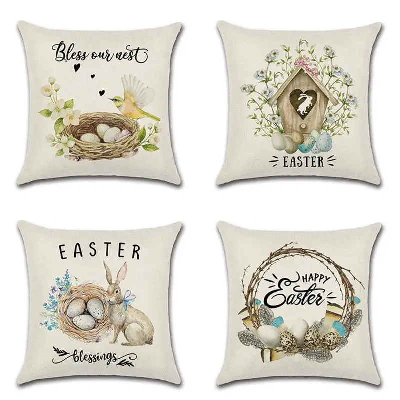 

Pillow Cases For Decorative Pillows Easter Sofa Bed Home Decoration Festival Pillow Case Cushion Cover Home Decor 45x45cm