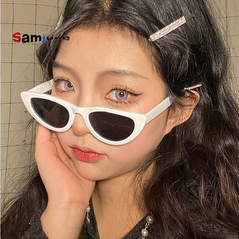 

Samjune Women Sunglasses 2021 Classic Style Shades Small & Lightweight Cat Eye Shades Sun Glasses Outdoor Decoration