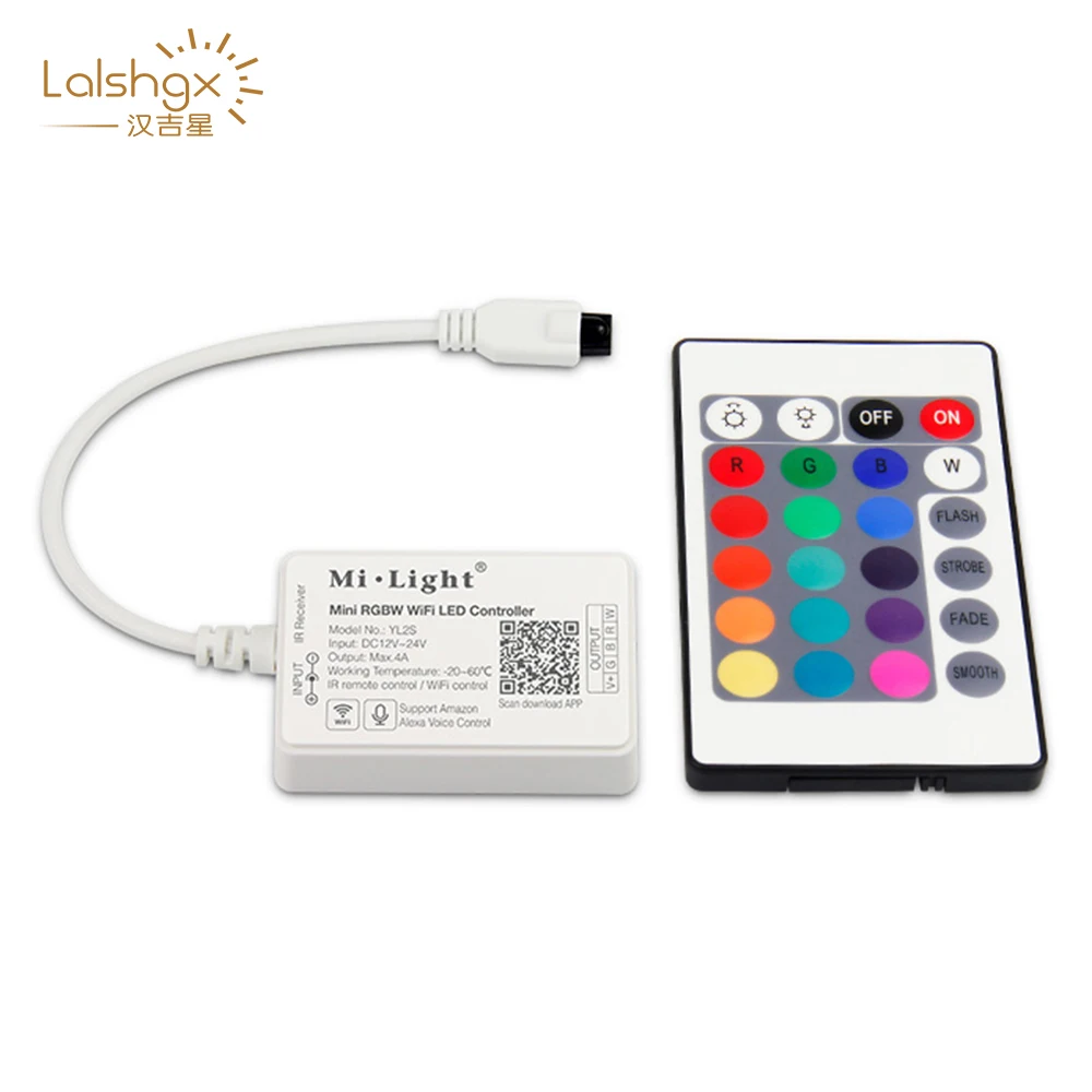 

Мини RGB RGBW WiFi светодиодный контроль lerDC12 ~ 24 В Макс 4A поддержка Alexa Голосовое управление красочный свет Регулируемый YL1S YL2S