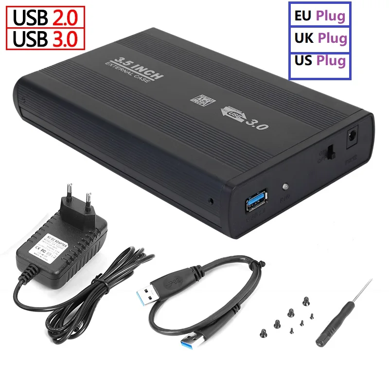 

Новый внешний жесткий диск 3,5 дюйма с высокой скоростью 5 Гбит/с SATA к USB 2,0/