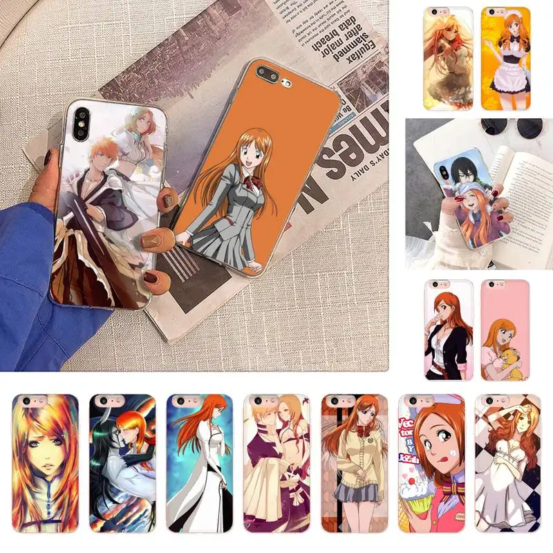 

FHNBLJ Bleach Inoue Orihime Phone Case For iPhone X XS MAX 6 6s 7 7plus 8 8Plus 5 5S se 2020 XR 12 11 pro max Fundas Capa