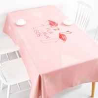 flamingo ins pink european table cloth cotton and linen small fresh book tablecloth rectangular coffee table cloth tablecloth