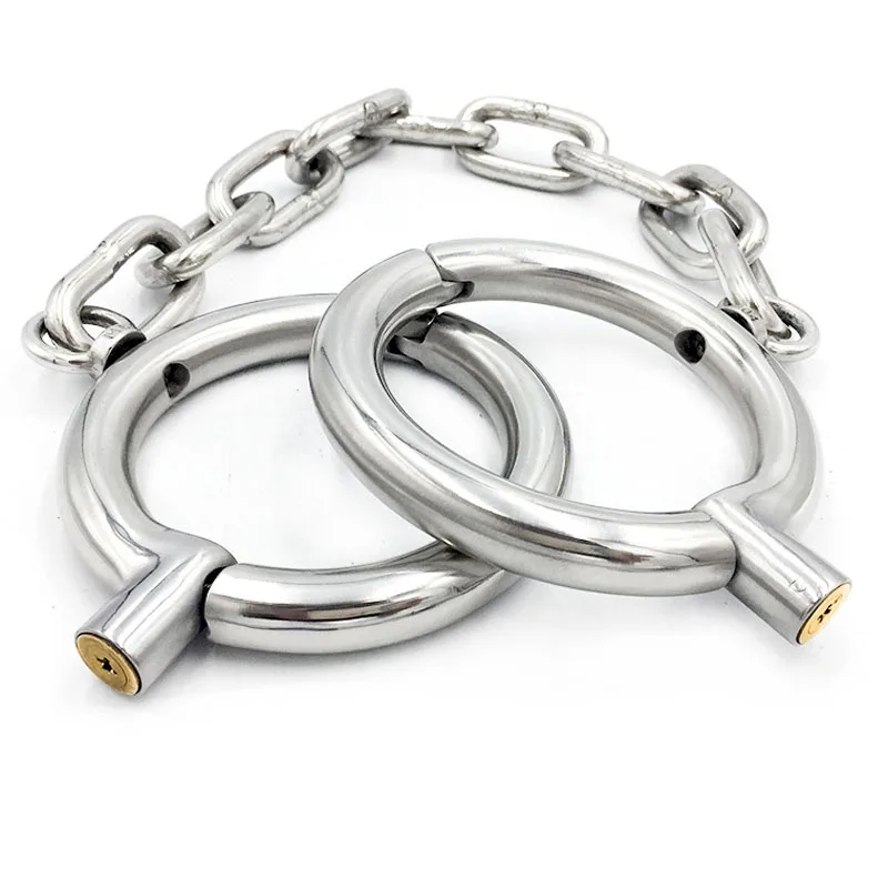 

Stainless Steel Ring Ankle Cuffs BDSM Bondage Adult Games Slave Restraints Feet Fetish Legcuffs Shackles Sex Toys For Couples