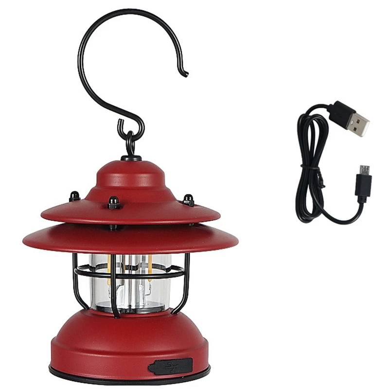 

Outdoor Retro Camping Light USB Lights Tent Lights LED Portable Lights Camping Atmosphere Decorative Hanging Light