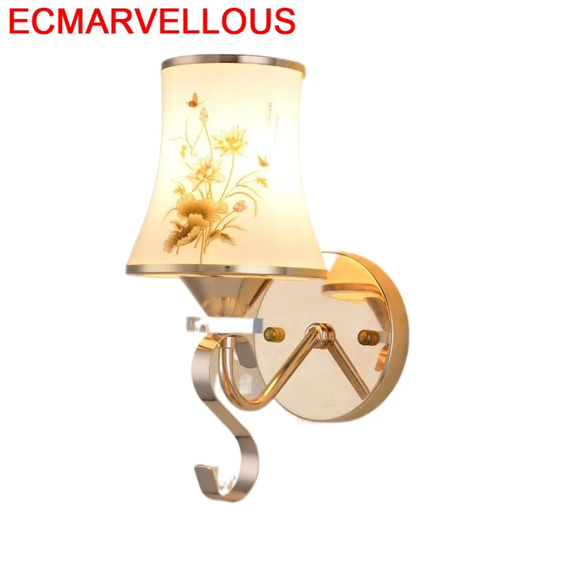 Arandela Tete De Lit Vanity Loft Decor Crystal Aplique Luz Pared Applique Murale Luminaire Bedroom Light For Home Wall Lamp