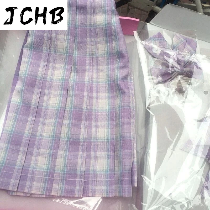 

2021 Jk Japanese Style Skirts Plaid Pleated Cute High Waist Sweet Skirt for Women Faldas Vintage A-line Mini Summer New Fashion