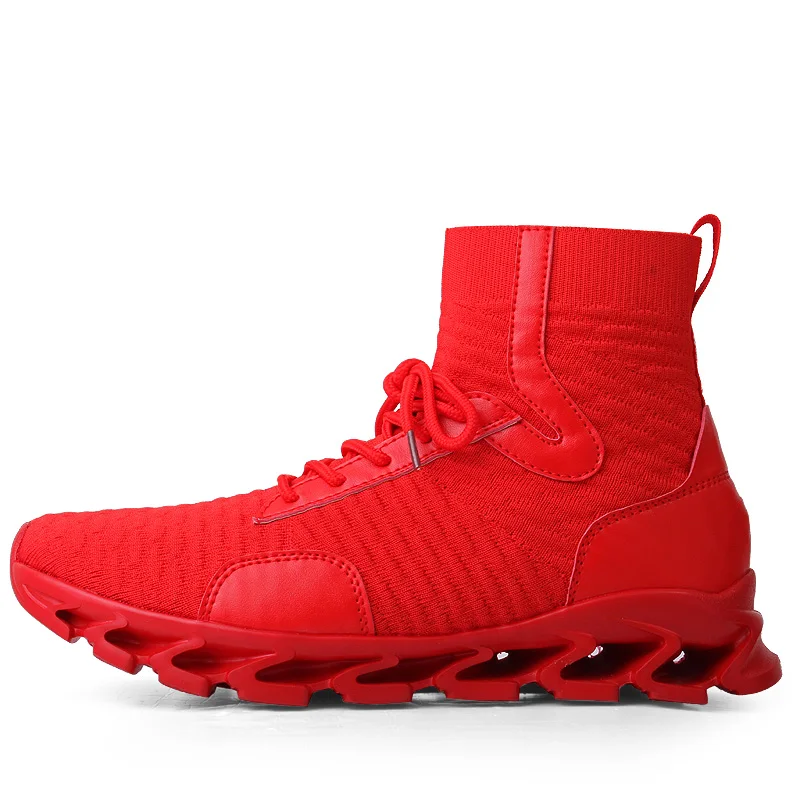 Высокие кроссовки для бега мужские носки спортивные ботинки мужчин уличные