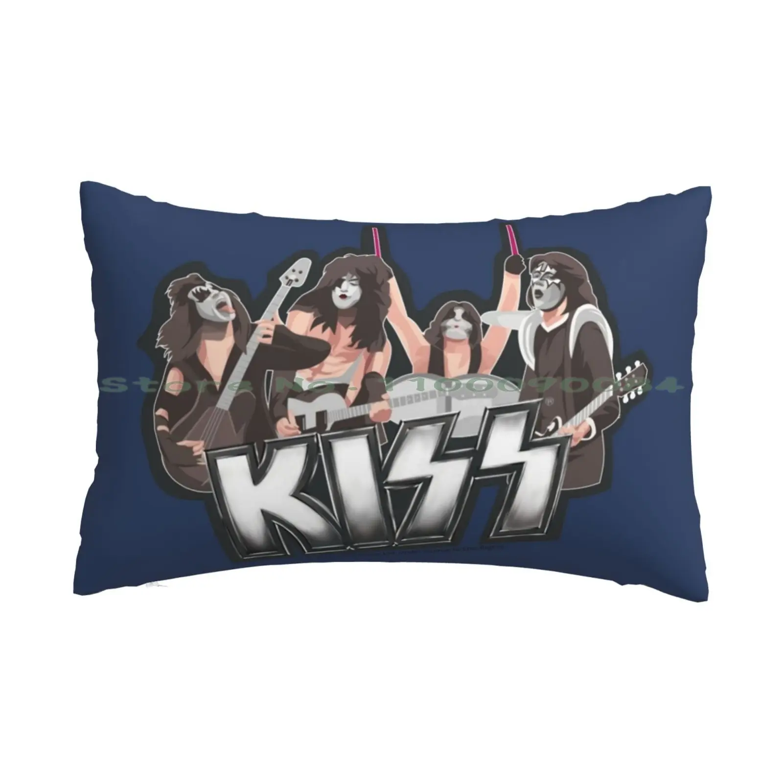 Чехол-наволочка Kiss-Epic с изображением рок-группы векторная иллюстрация хит продаж