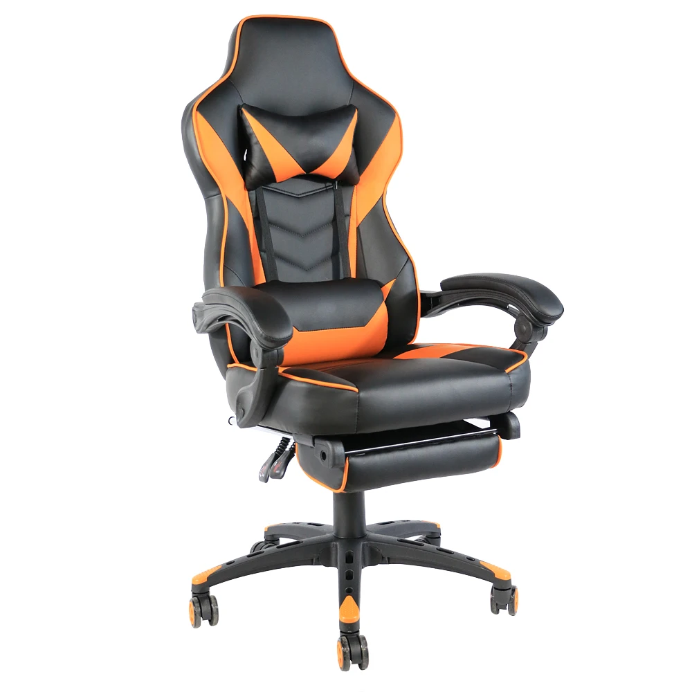 

C-type Foldable Nylon Foot Racing Chair Gaming Chair Computer Desk Chair with Footrest Executive Computer Seating Racer