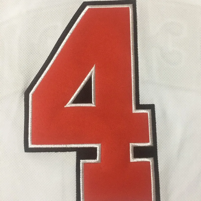 

33 Johnson Men Jersey 4 White Red no sleeve Basketball Jerseys Discount Sale Stitched