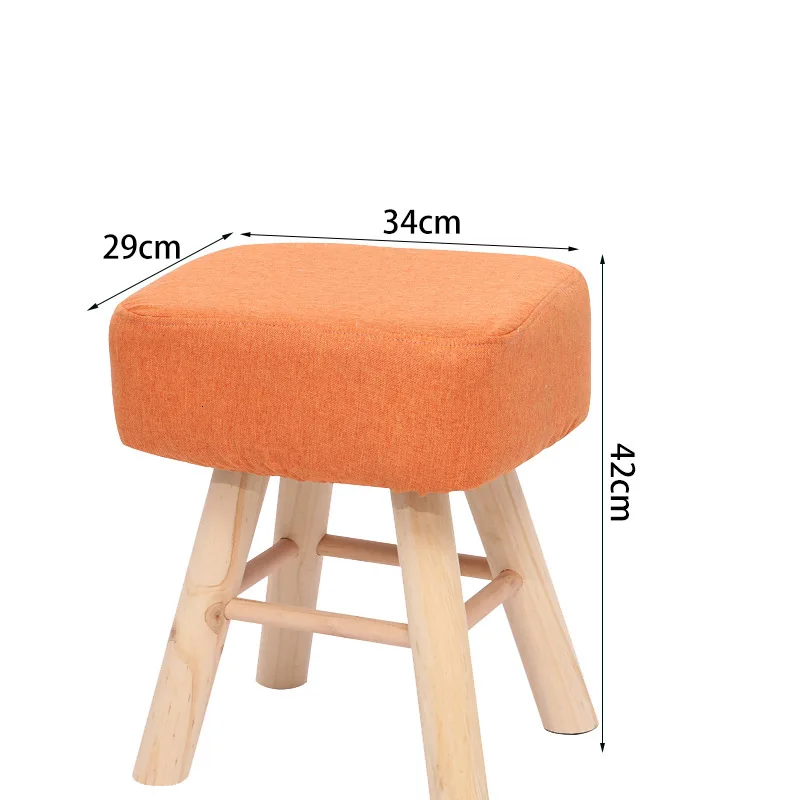 

Solid Wood Shoes Stool High Leg Table Stool Square Stool Round Stool Originality Makeup Dressing Stool Household
