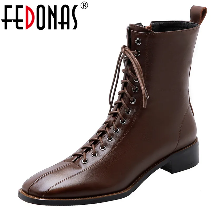 FEDONAS/мотоботы в стиле панк обувь для ночного клуба женские ботильоны из