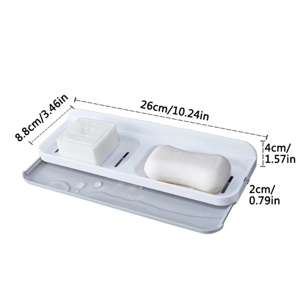 Двойной ящик с сеткой без дырочек для мыльницы настенный двухслойный сливной