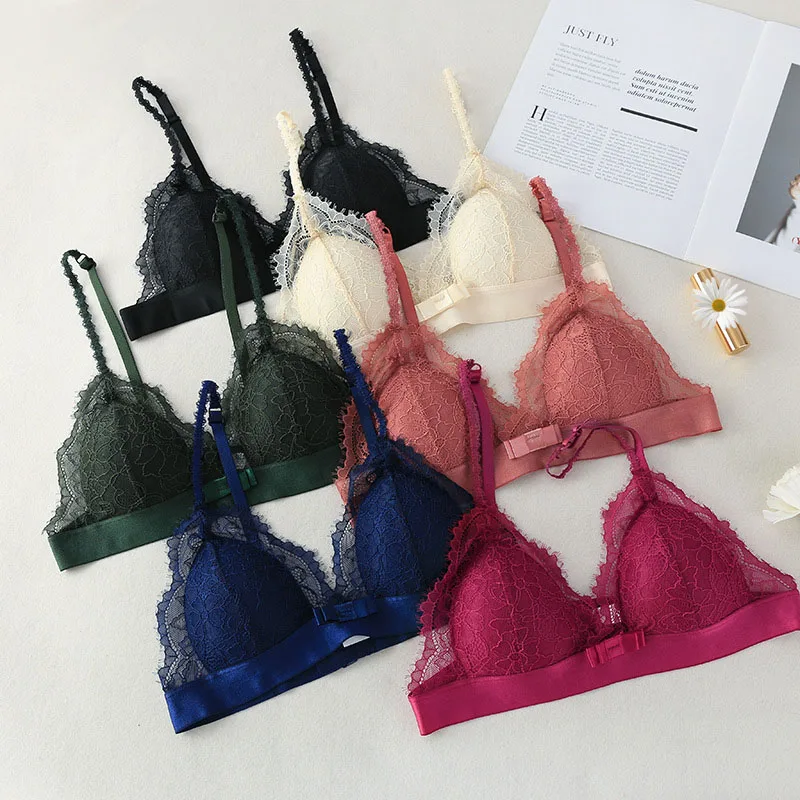 Летние кружевные бюстгальтеры сексуальное нижнее белье тонкая чашка