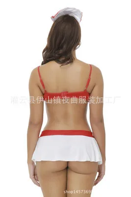 

BEST Sexy Lingerie Sexy three-point hollow nurse uniform set