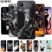 For Infinix Hot 11s Case Cover Silicone Soft Painted Wolf Back Covers for For Infinix Hot Phone Cases Hot11s X6812 Lion