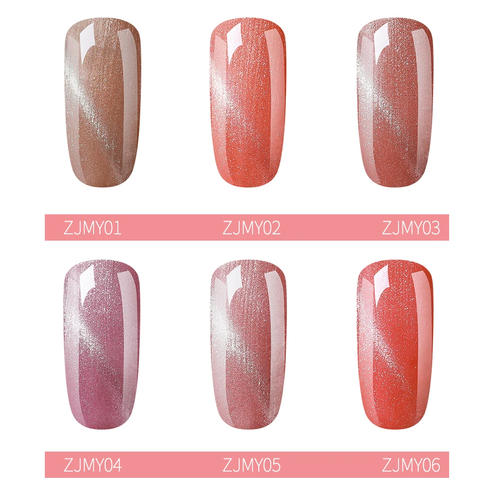 CLAVUZ 3D телесный розовый кошачий глаз Гель-лак Магнитный Гелевый лак для ногтей