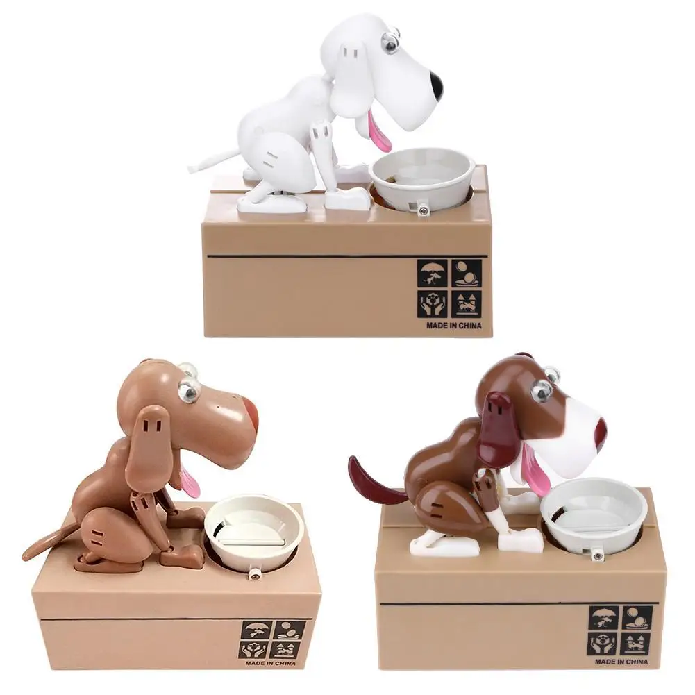 Piggy Bank Hungry Eating Dog Coin Case Money Save Box Collection Gift for Kids Children Funny Toy Dropshipping | Дом и сад