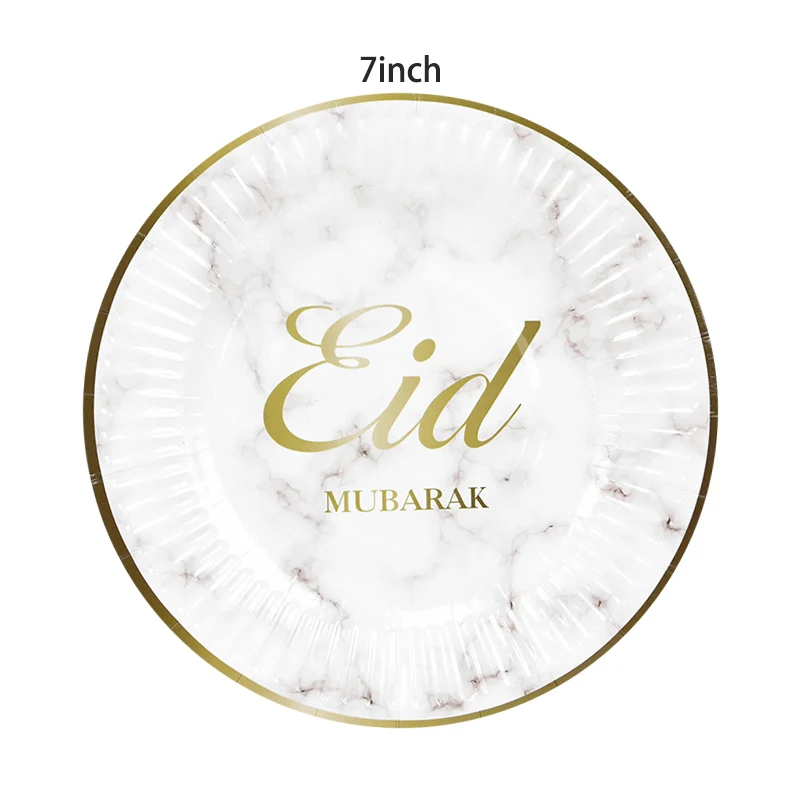 Eid Mubarak Мусульманский Исламский фестиваль набор одноразовой посуды бумажная