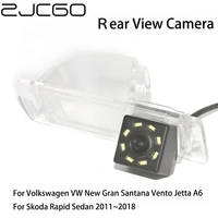 zjcgo ccd car rear view reverse back up parking night vision camera for volkswagen vento a6 gran santana for skoda rapid sedan