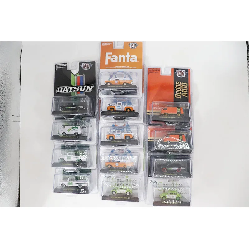 1/64 M2 литая модель автомобиля Volkswagen Beetle Nissan Bus Dodge Chevrolet Ford Пикап сплав | Игрушки и