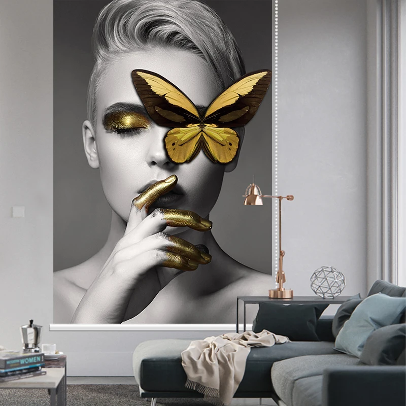 

Nordic wind blinds, Semi shading and opaque scenery,The design and size can be customized free of charge,Curtain