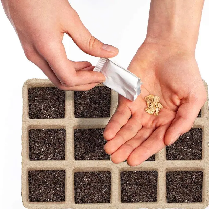 Биоразлагаемые бумажные горшки лотки для саженцев и торфа 10 упаковка семян 120