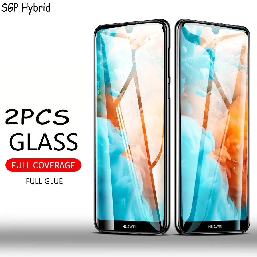 2 шт. защитное стекло 9D для Huawei Y5 2019 Y6 Y7 Y9 Prime 2019|Защитные стёкла и плёнки телефонов|