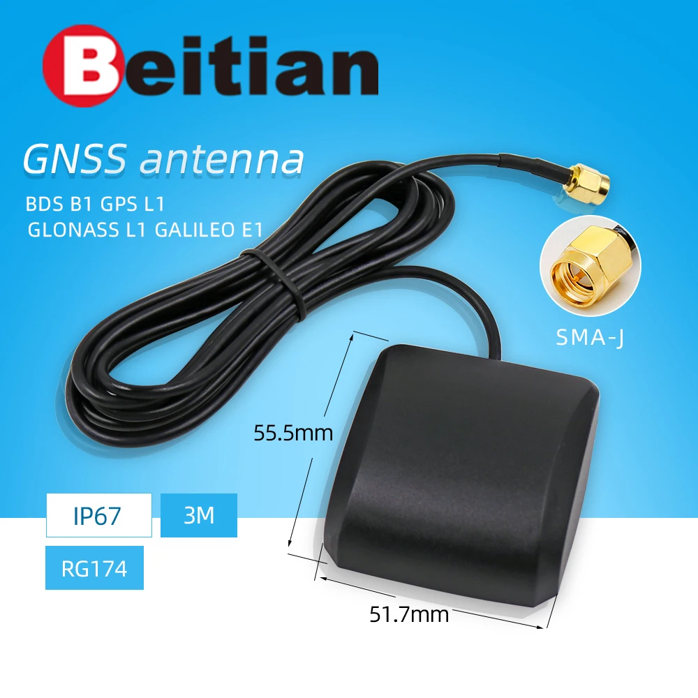 BEITIAN GNSS антенна BEIDOU B1:1561 МГц GPS L1: 1575 42 GLONASS L1:1602 GALILEO E1: | Автомобили и мотоциклы
