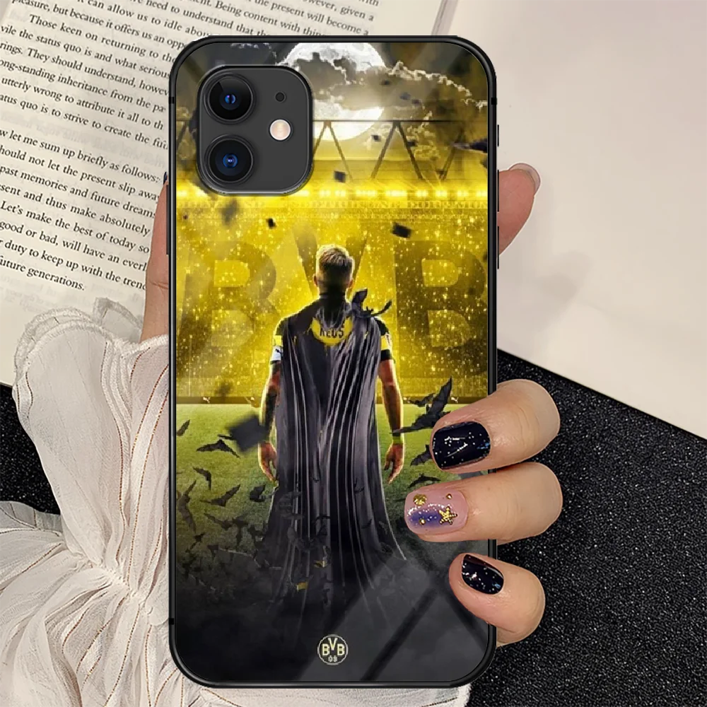

football Dortmund Phone Tempered Glass Case Cover For IPhone 6 6S 7 8 11 12 X Xr Xs Se 2020 Pro Max Plus Mini Painting Prime