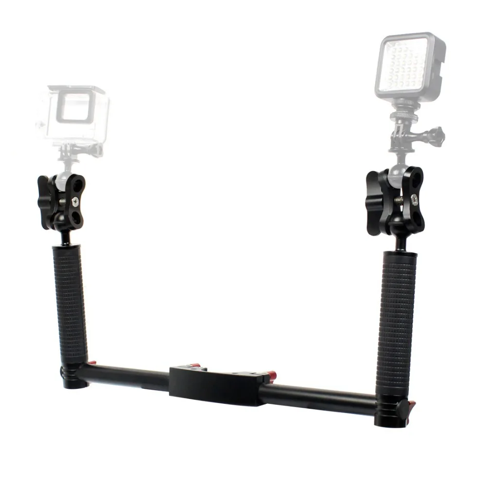 Двойной Ручной Стабилизатор рукоятки для DJI Ronin S для zhi yun Crane2 Pro Gimbal SLR держатель камеры с зажимами-бабочками адаптер
