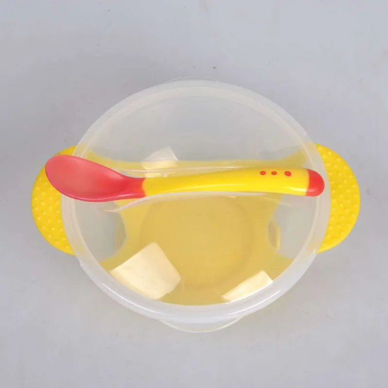 Посуда для кормления детей тарелка на присоске малышей тренировочная с ложкой