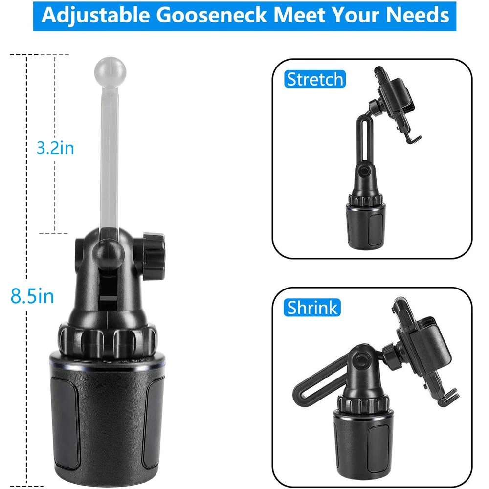 uigo car cup holder phone mount universal adjustable cup holder with flexible long neck for iphone 12 huawei xiaomi samsung s10 free global shipping