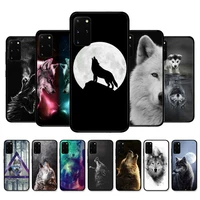 animal wolf art phone case for samsung s21 s10 lite s20 ultra s9 s8 plus s7 s6 edge s5 cover