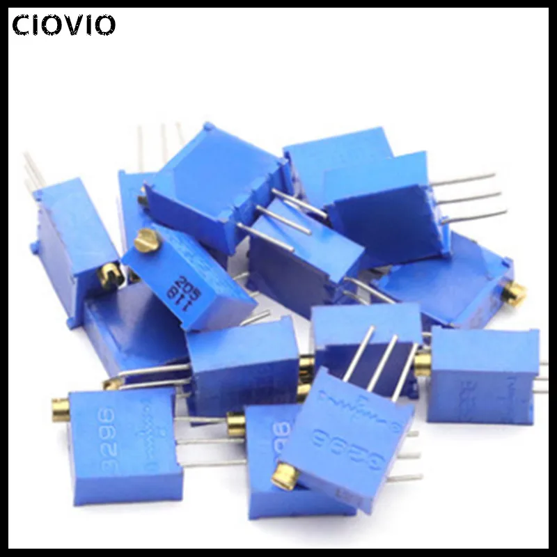 50pcs 3296W 3296 50 100 200 500 ohm 1K 2K 5K 10K 20K 50K 100K 200K 500K 1M 103 100R 200R 500R Trimpot Trimmer Potentiometer |
