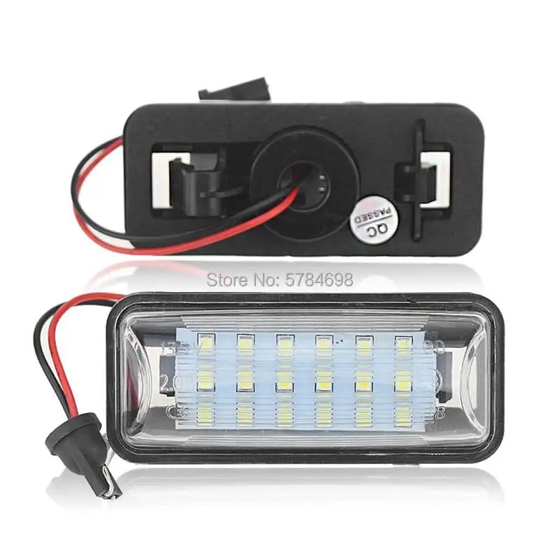 Белый светодиодный светильник для номерного знака 18SMD 2 шт. задняя